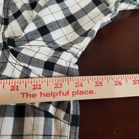 Duluth Womens Crosscut Wicking Flannel Shirt Size XL Black White Pockets Chore - Picture 9 of 10